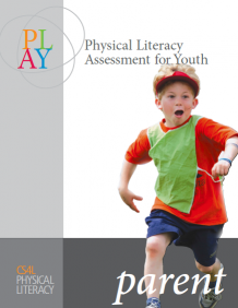 The image depicts the cover for the PLAYParent resource page with a young boy running